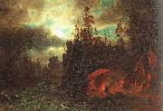 Albert Bierstadt The Trappers Camp china oil painting reproduction